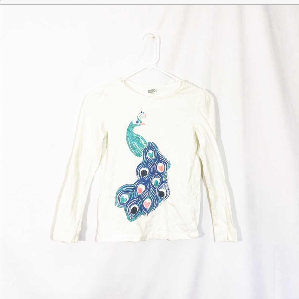 NWOT LONG SLEEVE PEACOCK TOP